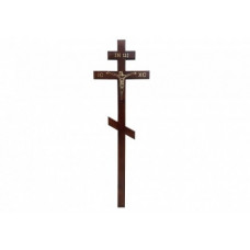 Крест намогильный сосновый С распятием фольга
