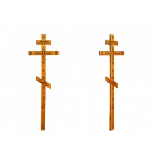 Крест намогильный сосновый Прямой с декором