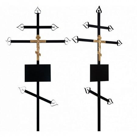 Крест намогильный металлический Православный