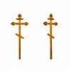 Крест намогильный сосновый С фигурным орнаментом