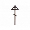 Крест намогильный сосновый Прямой с декором состаренный с крышкой
