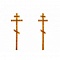 Крест намогильный сосновый Прямой с декором