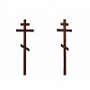 Крест намогильный сосновый Прямой с накладками
