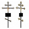 Крест намогильный металлический Золото