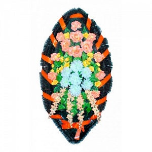 Венок Каскад хризантема рыжая 140 см